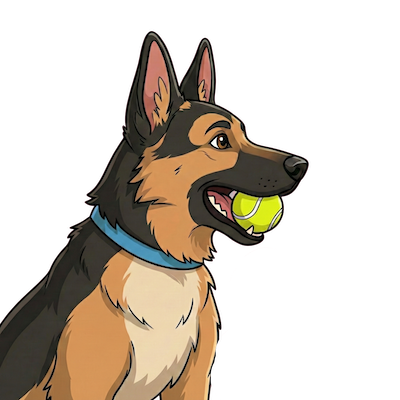 Gentle Jess - A caring German Shepherd with a pink collar